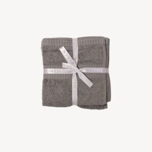 Dark Grey Diamond Face Towel - Set of 3